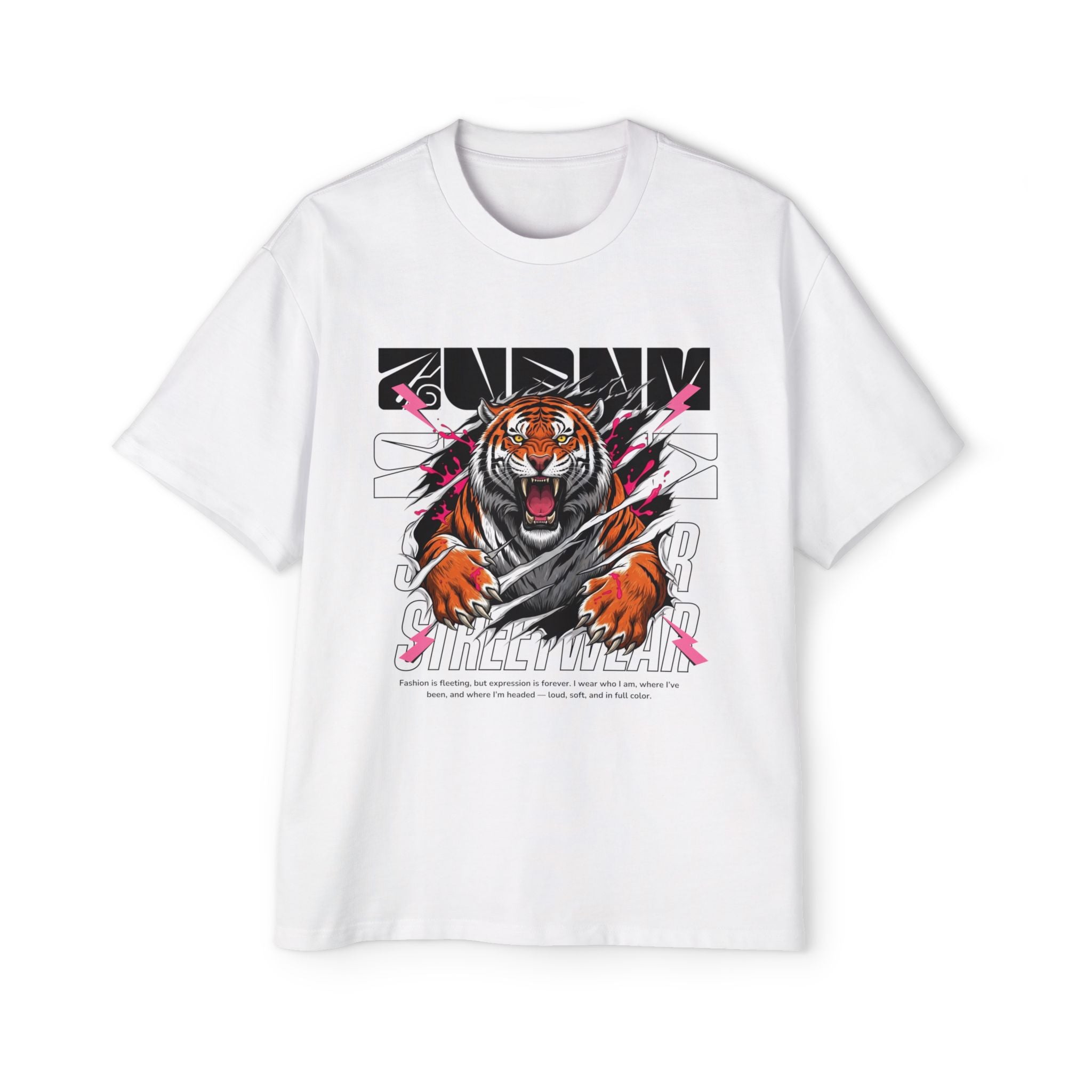 Furious Tiger Oversized Tee (Men) - AURUM STYLES™