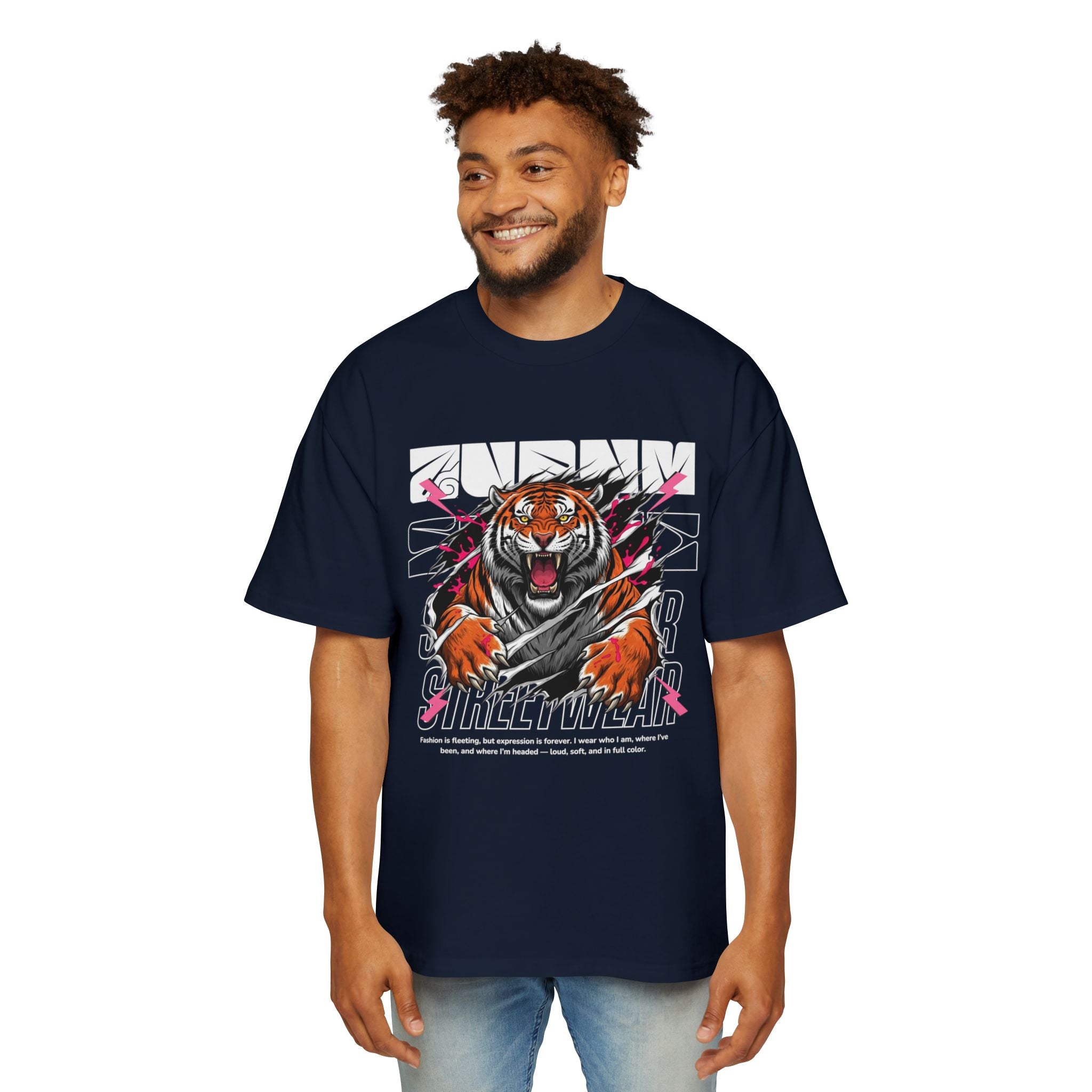 Furious Tiger Oversized Tee (Men) - AURUM STYLES™