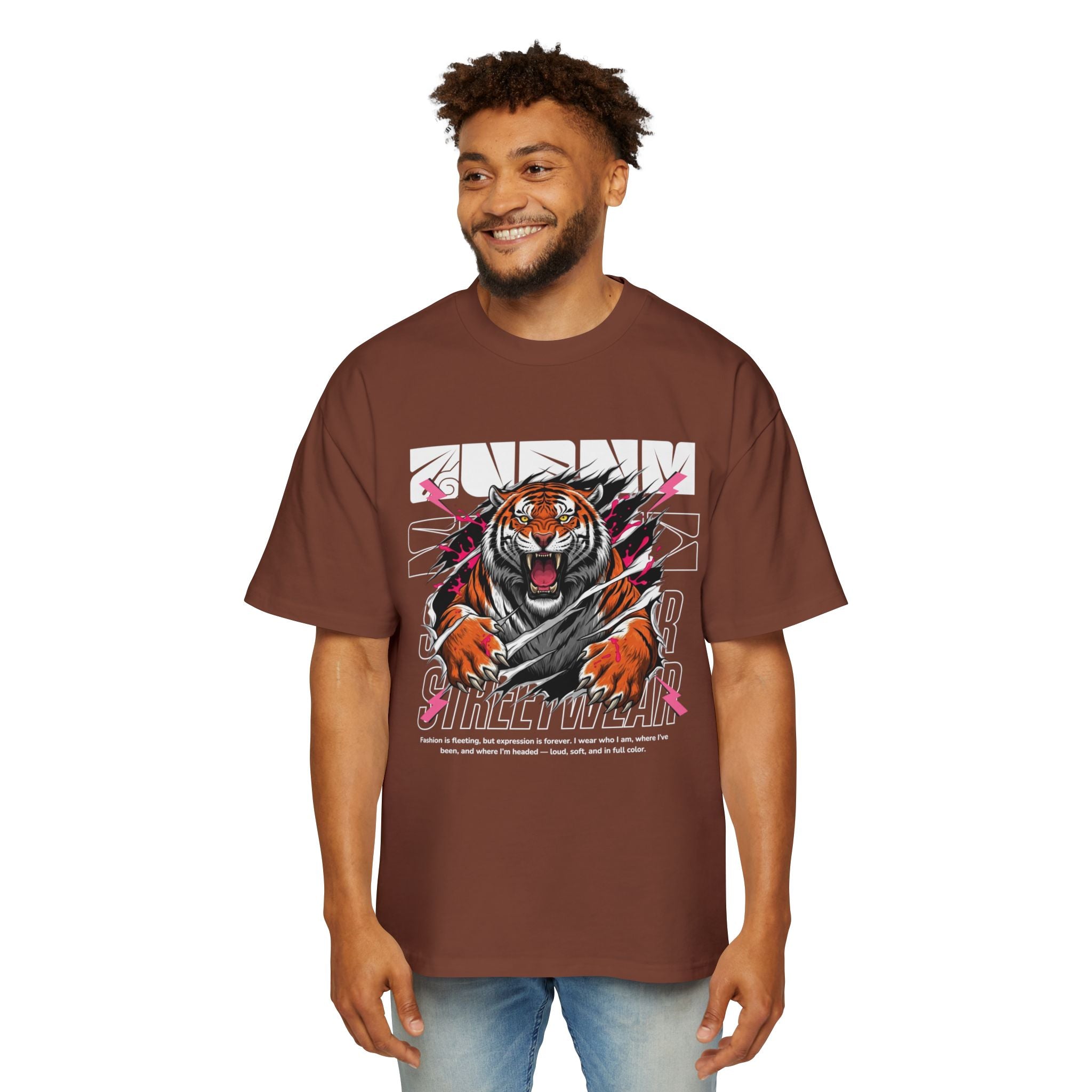 Furious Tiger Oversized Tee (Men) - AURUM STYLES™