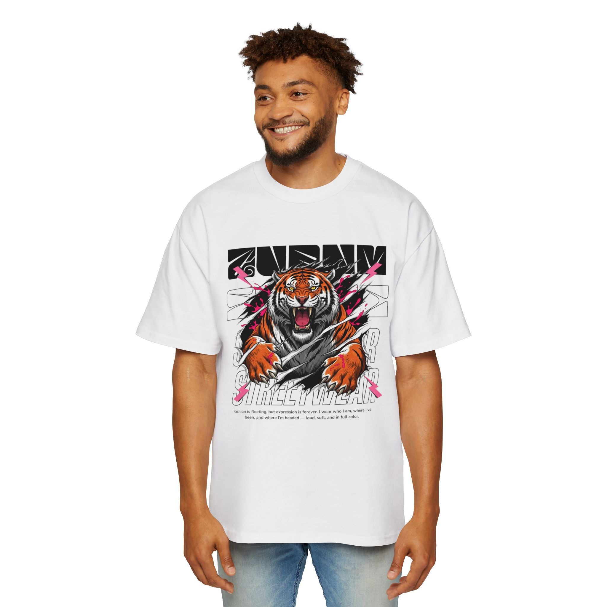 Furious Tiger Oversized Tee (Men) - AURUM STYLES™