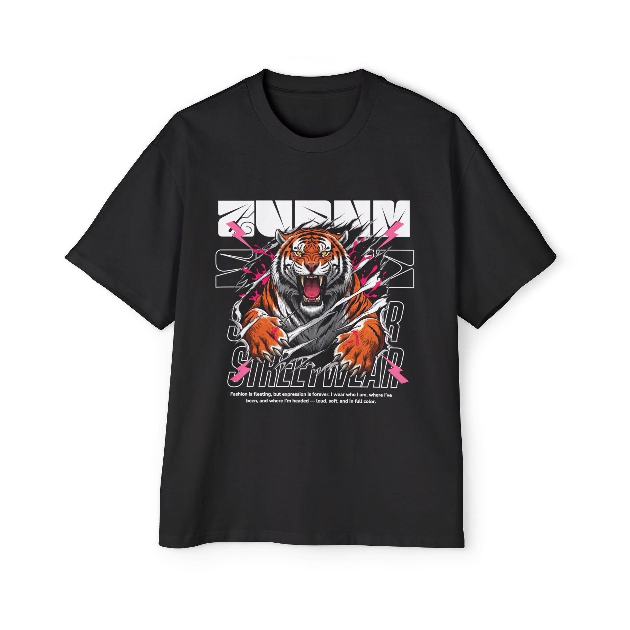 Furious Tiger Oversized Tee (Men) - AURUM STYLES™
