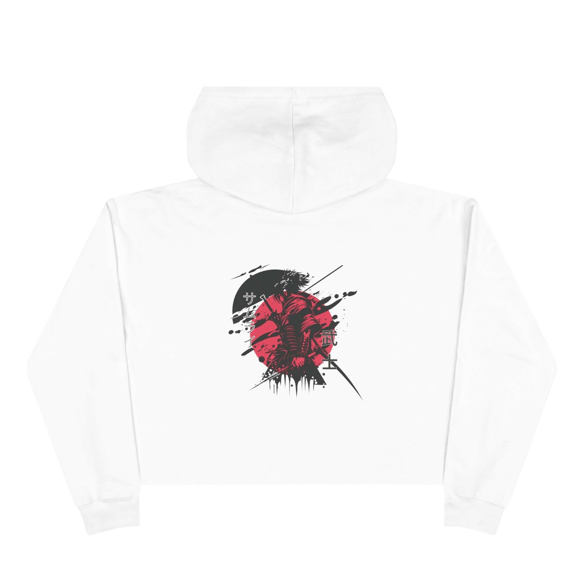 Crimson Ninja Crop Hoodie (Female) - AURUM STYLES™