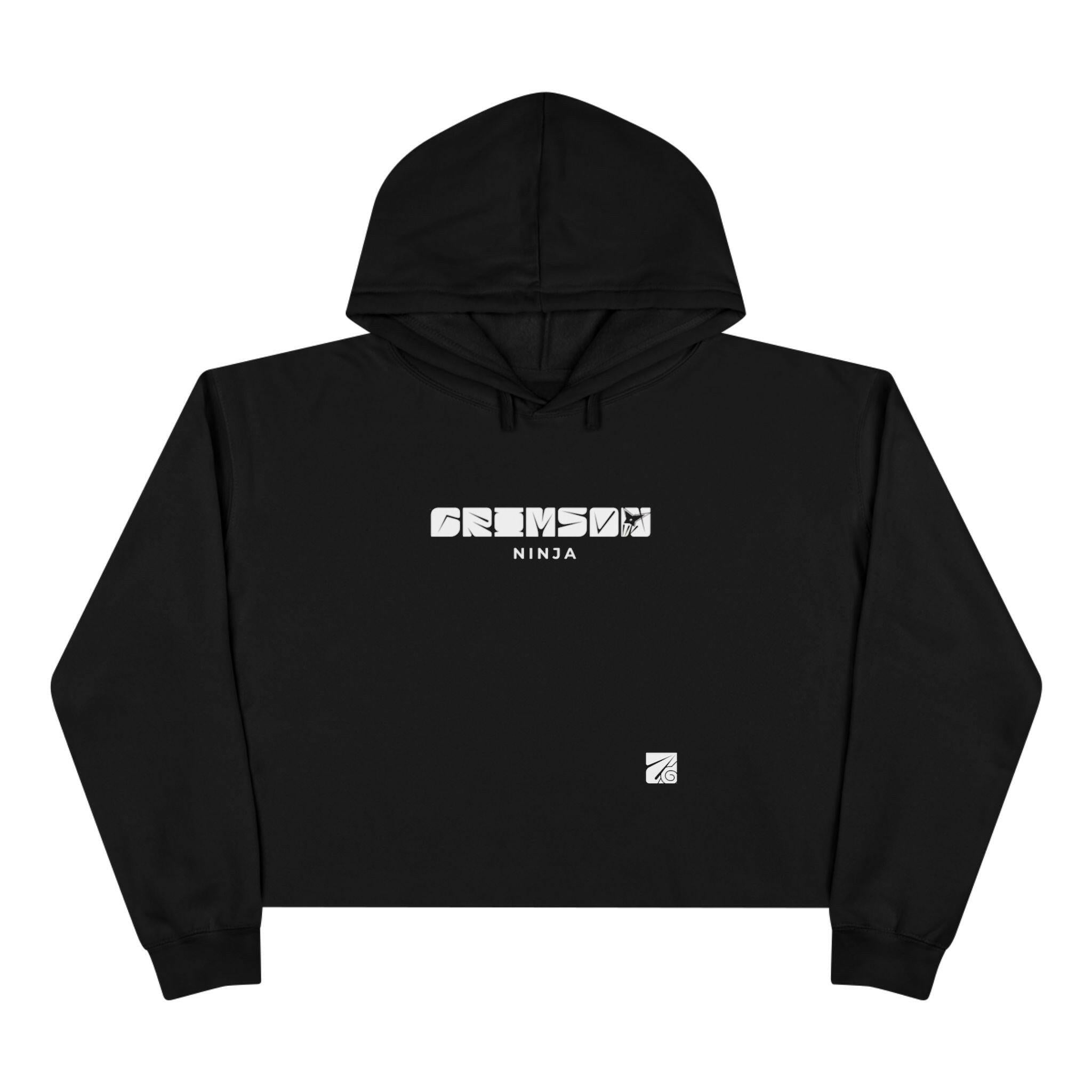Crimson Ninja Crop Hoodie (Female) - AURUM STYLES™