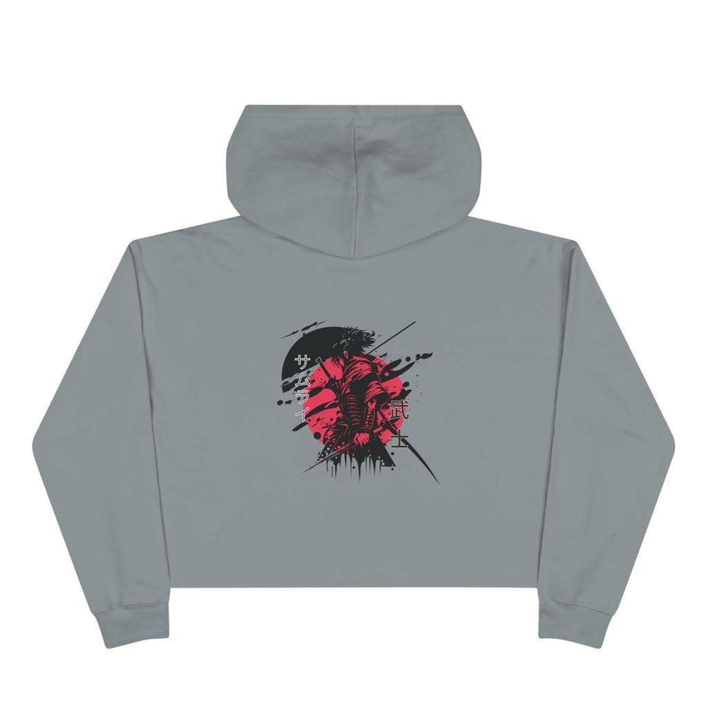 Crimson Ninja Crop Hoodie (Female) - AURUM STYLES™