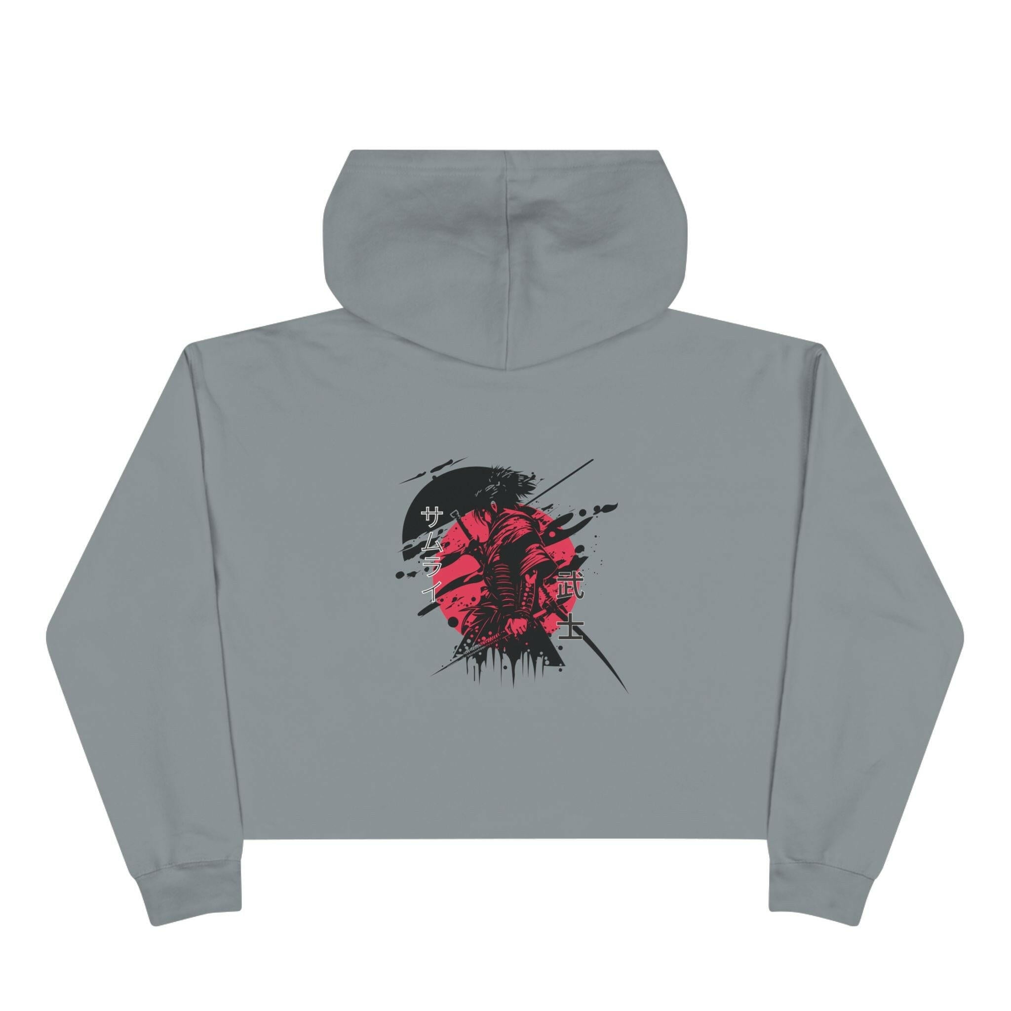 Crimson Ninja Crop Hoodie (Female) - AURUM STYLES™