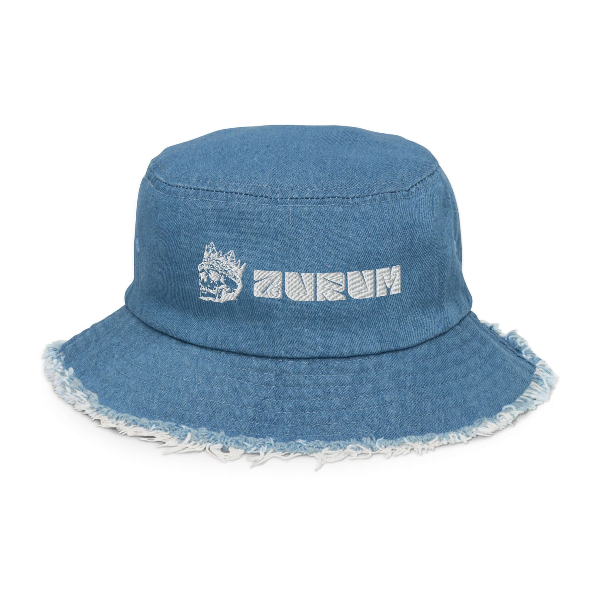 Distressed denim bucket hat - AURUM STYLES™