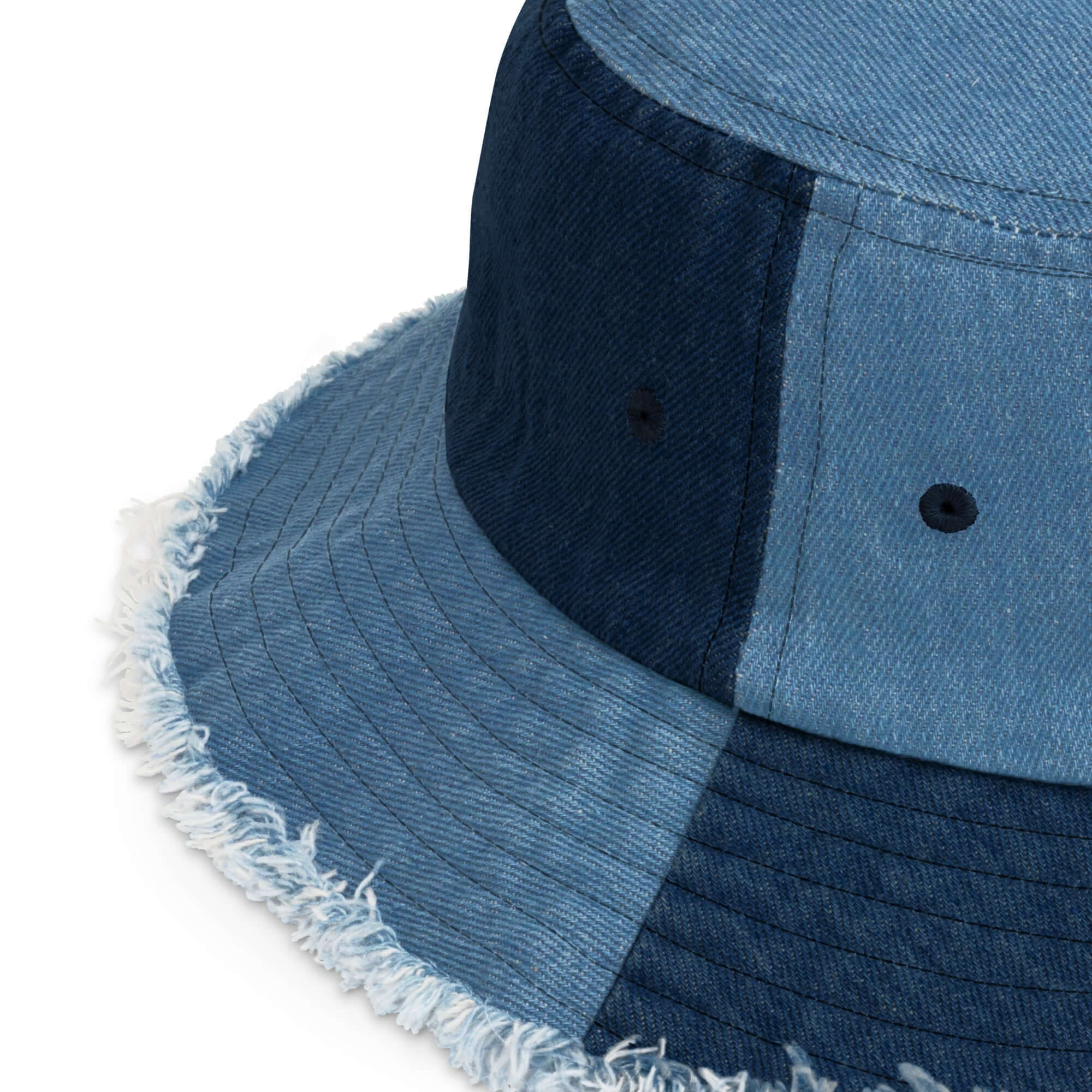 Distressed denim bucket hat - AURUM STYLES™