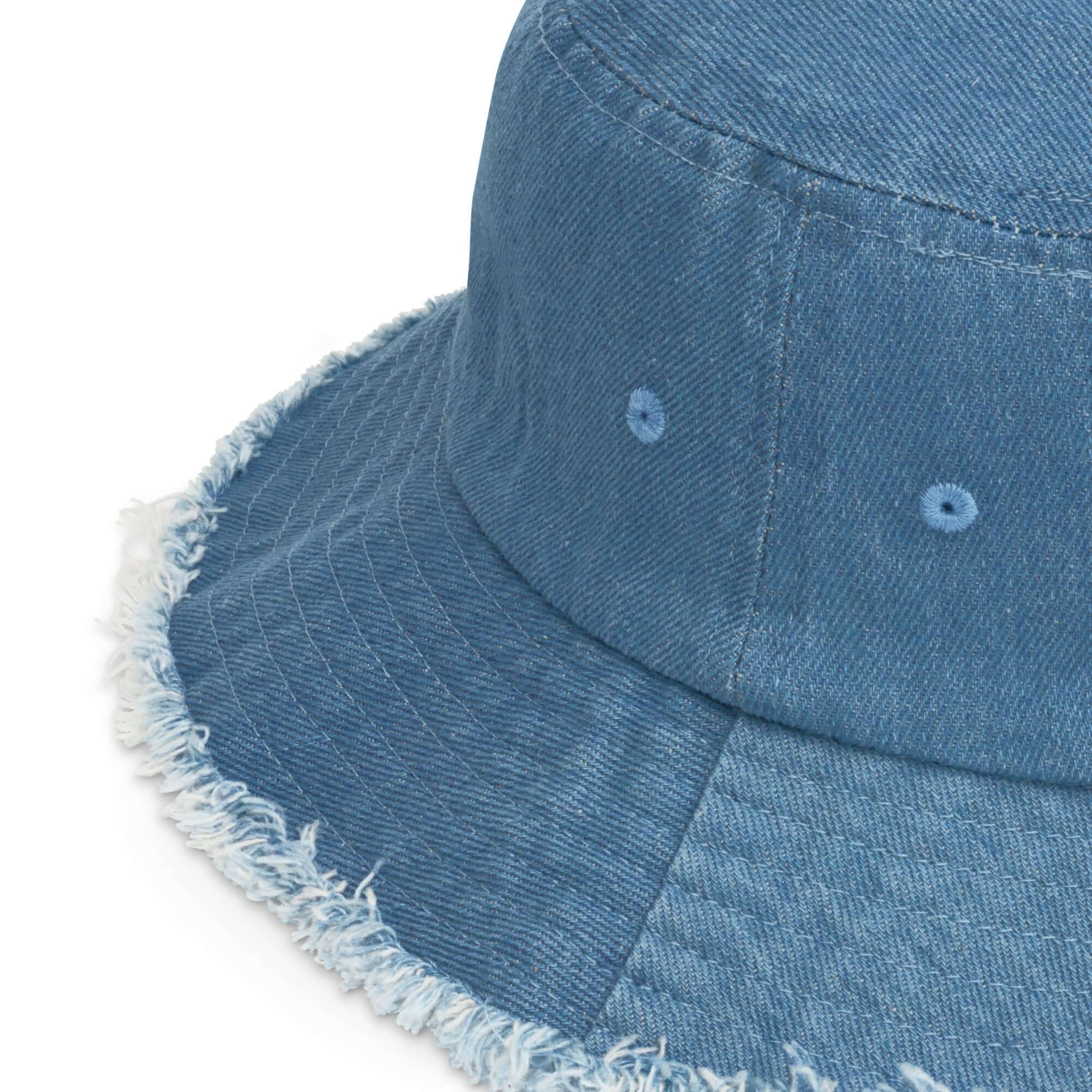 Distressed denim bucket hat - AURUM STYLES™