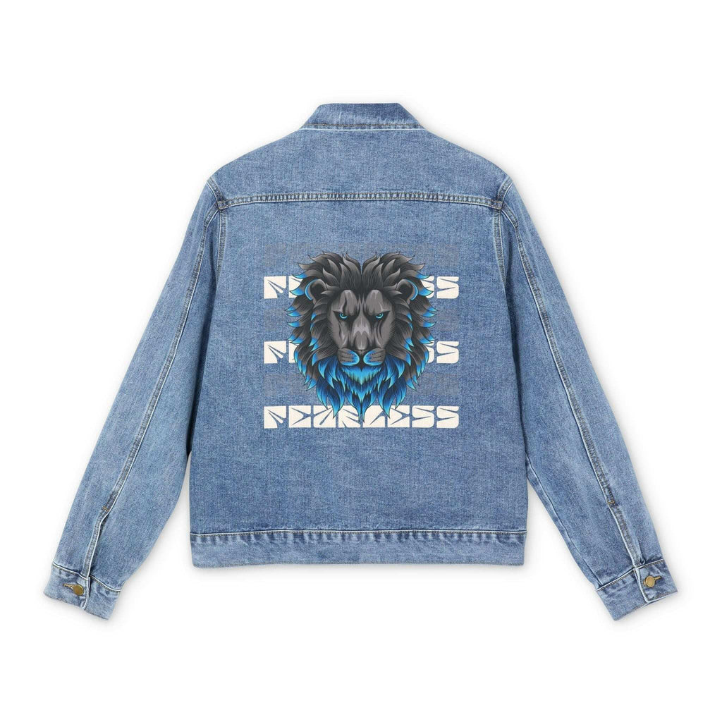 Fearless Lion Denim Jacket (Male) - AURUM STYLES™