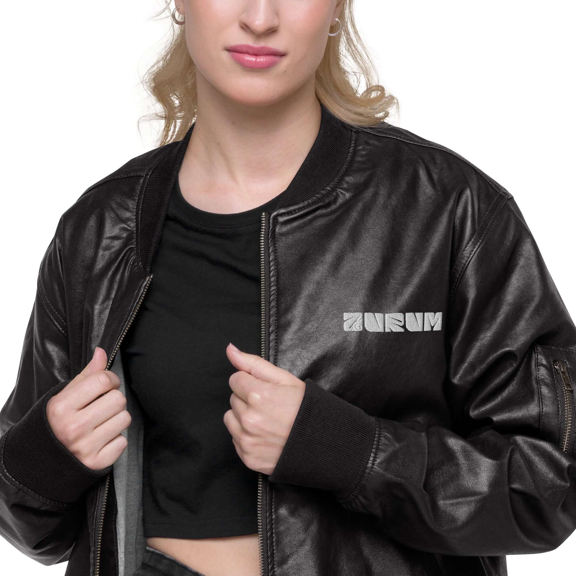 Leather Bomber Jacket - AURUM STYLES™