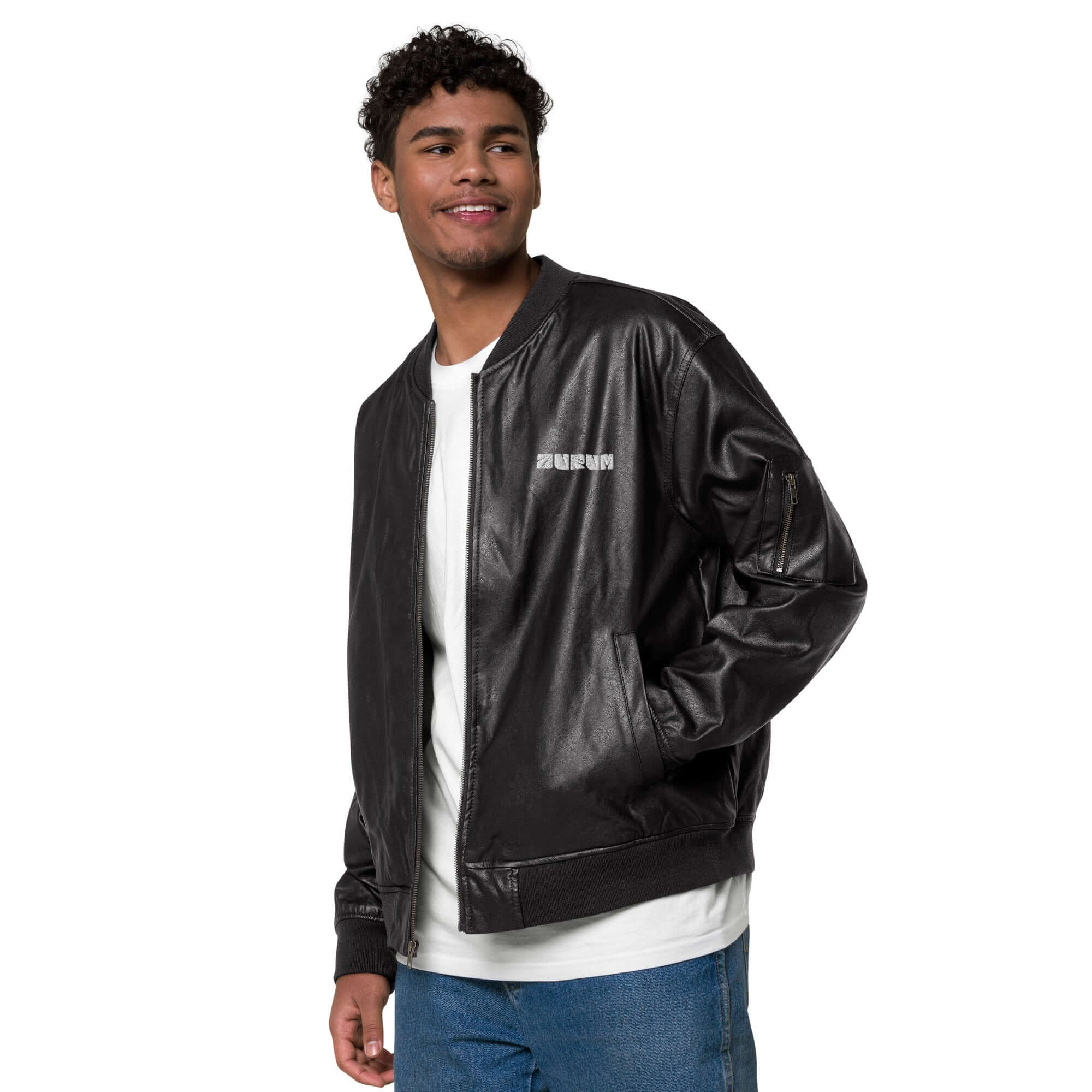 Leather Bomber Jacket - AURUM STYLES™