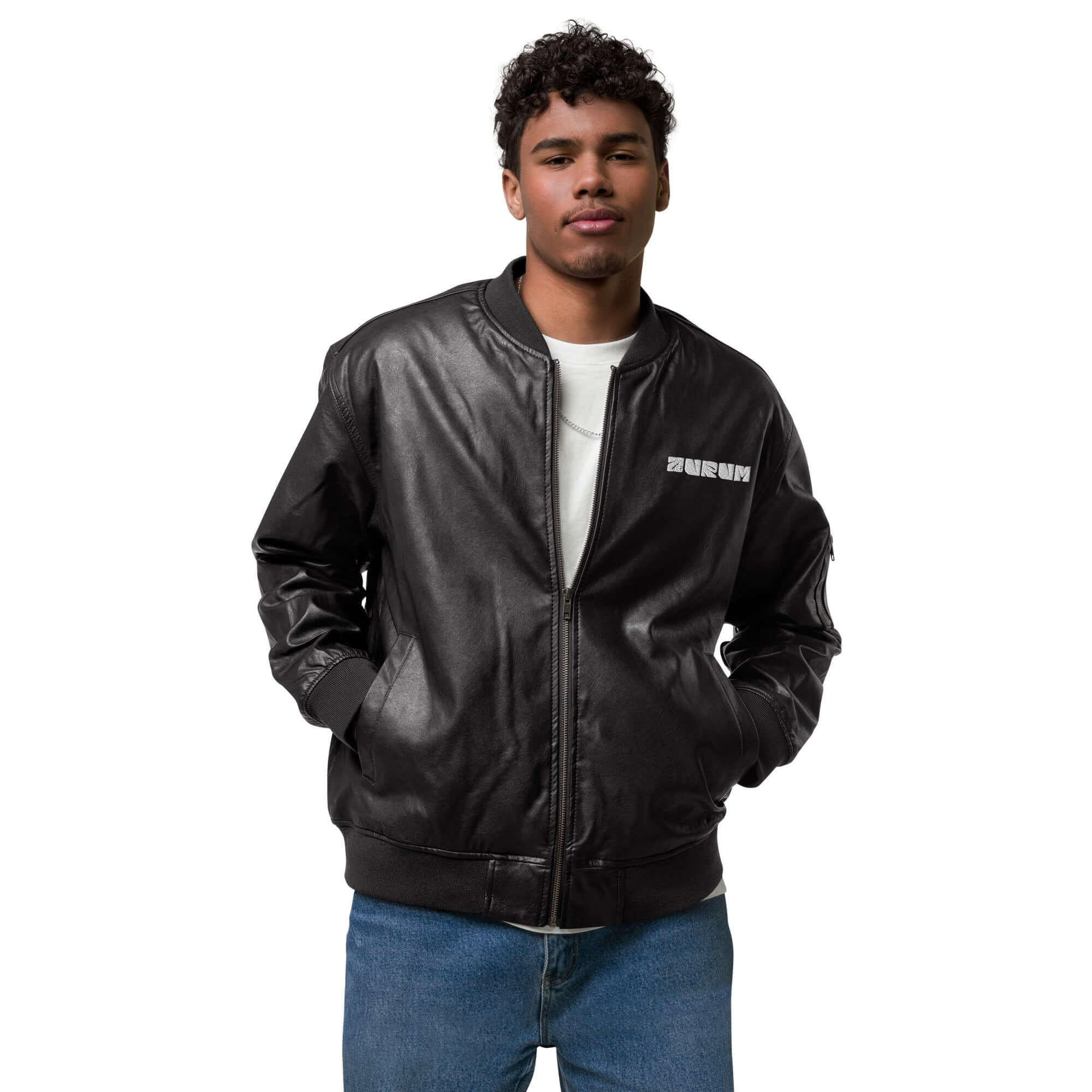 Leather Bomber Jacket - AURUM STYLES™