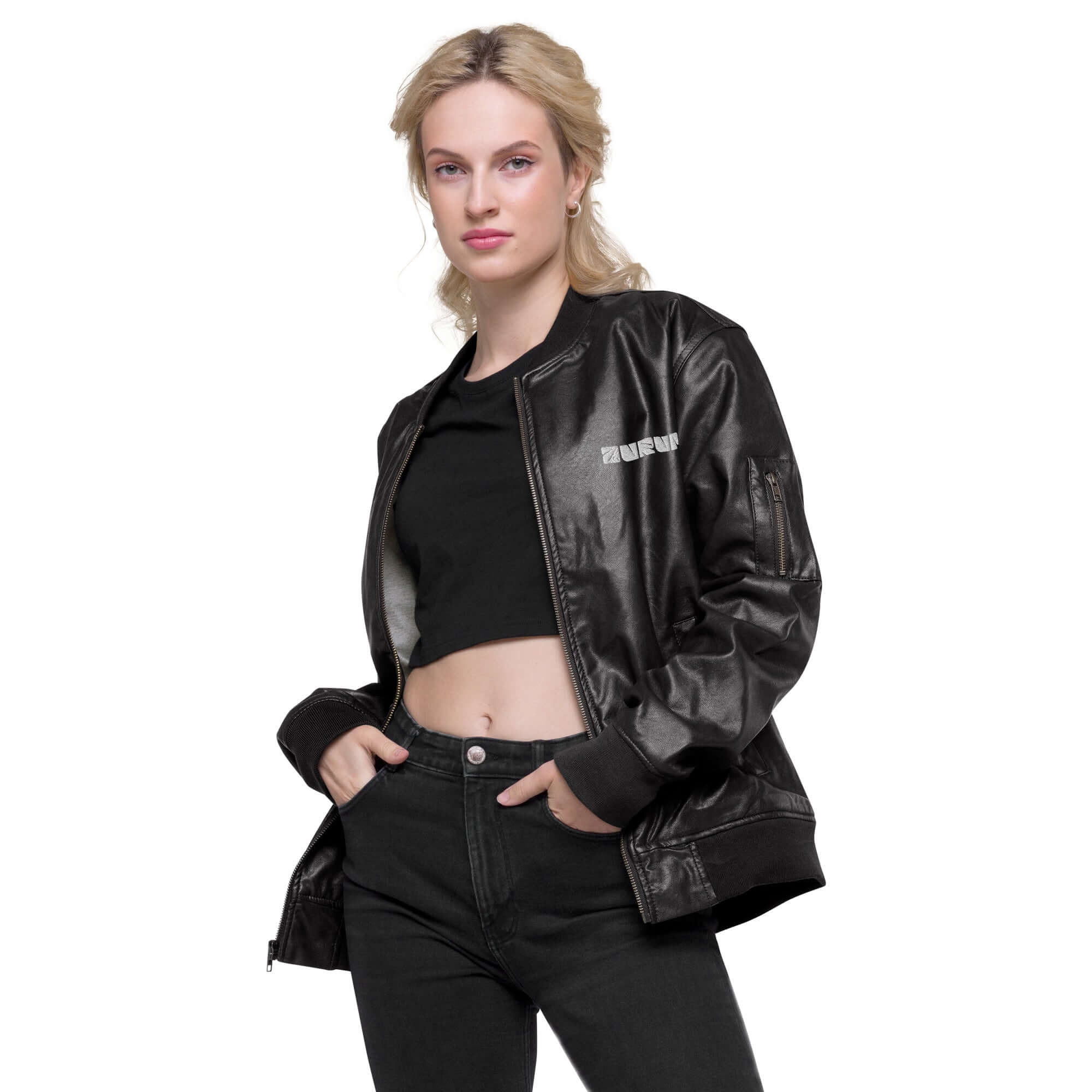 Leather Bomber Jacket - AURUM STYLES™