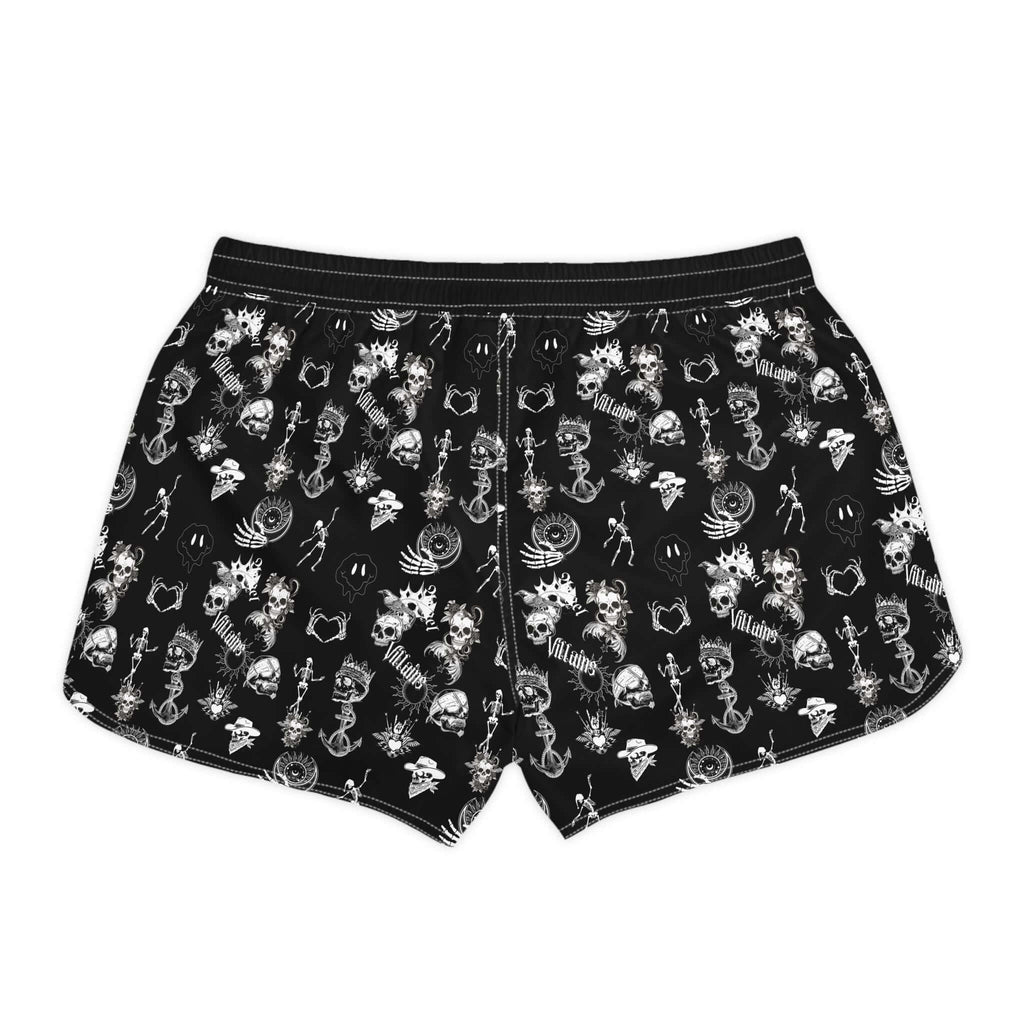 Women's Casual Skull Print Shorts, Comfortable Summer Beachwear, Trendy Workout Shorts, Unisex Sleep Shorts, Festival Outfits - AURUM STYLES™